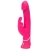 Розовый вибратор-кролик Realistic Dual Density Rechargeable Rabbit Vibrator - 25,5 см. - Happy Rabbit