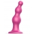 Розовая насадка Strap-On-Me Dildo Plug Beads size L - Strap-on-me - купить с доставкой в Москве