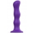 Фиолетовая насадка Strap-On-Me Dildo Geisha Balls size XL - Strap-on-me - купить с доставкой в Москве