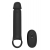 Черная насадка-удлинитель с вибрацией Vibrating Extender With Remote - Dream Toys - в Москве купить с доставкой