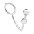 Кольцо на пенис с анальным стимулятором Two Bead Stainless Steel Anal Hook   Cock Ring - BlueLine - в Москве купить с доставкой