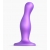 Фиолетовая насадка Strap-On-Me Dildo Plug Curvy size M - Strap-on-me - купить с доставкой в Москве