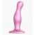 Розовая насадка Strap-On-Me Dildo Plug Curvy size M - Strap-on-me - купить с доставкой в Москве