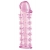Гелевая розовая насадка на фаллос с шипами - 12 см. - Toyfa Basic - в Москве купить с доставкой