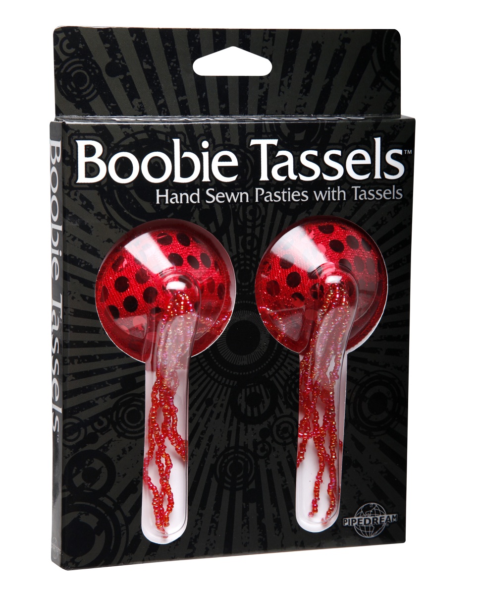 Красные накладки на соски с кисточками Boobie Tassels - Pipedream купить с ...