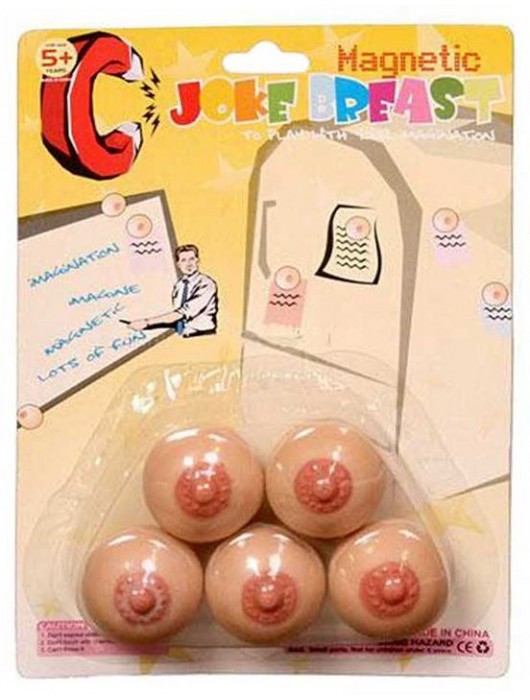 Магнитные держатели в форме груди - 5 шт. - Play Star - купить с доставкой в Москве