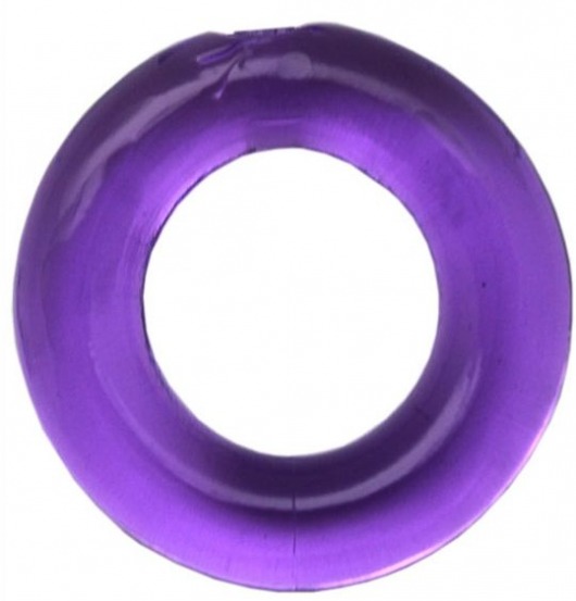 Фиолетовое гладкое эрекционное кольцо - Play Star - в Москве купить с доставкой