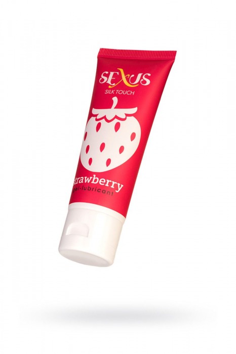 Увлажняющая гель-смазка с ароматом клубники Silk Touch Strawberry - 50 мл. - Sexus - купить с доставкой в Москве