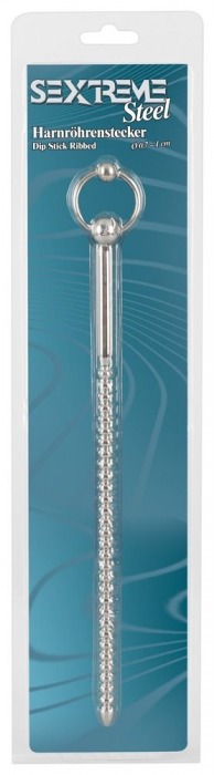 Винтовой уретральный зонд Sextreme Dip Stick Ribbed - 27,7 см. - Orion - купить с доставкой в Москве