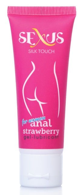 Анальный гель для женщин с ароматом клубники Silk Touch Strawberry Anal - 50 мл. - Sexus - купить с доставкой в Москве