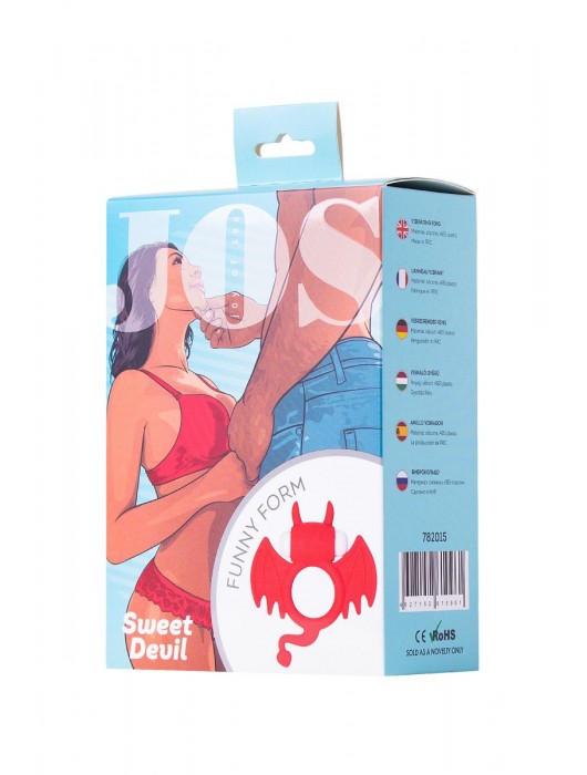 Красное эрекционное кольцо на пенис JOS COCKY DEVIL - JOS - в Москве купить с доставкой