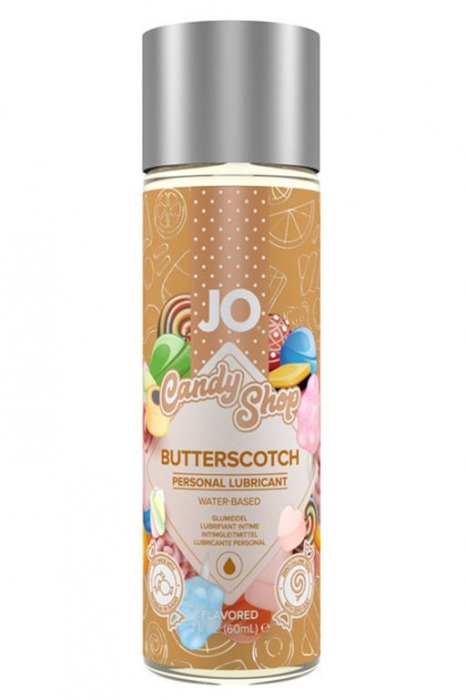 Смазка на водной основе Candy Shop Butterscotch с ароматом ирисок - 60 мл. - System JO - купить с доставкой в Москве