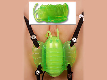 Зеленая бабочка для клитора из силикона - Gopaldas