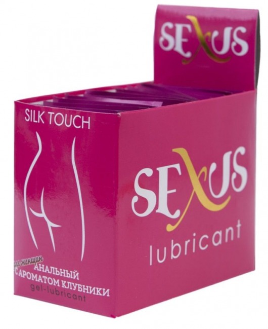 Набор из 50 пробников анальной гель-смазки Silk Touch Strawberry Anal по 6 мл. каждый - Sexus - купить с доставкой в Москве