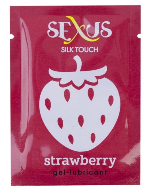 Набор из 50 пробников увлажняющей гель-смазки с ароматом клубники Silk Touch Stawberry  по 6 мл. каждый - Sexus - купить с доставкой в Москве