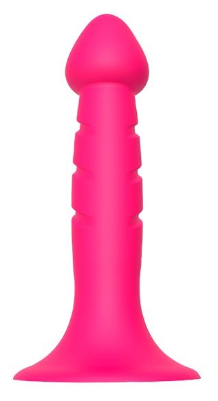 Розовая анальная пробка-фаллос CARVED PLUG - 13,5 см. - Dream Toys