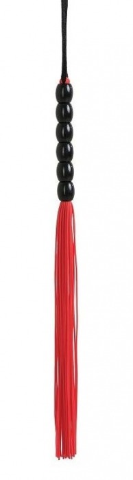 Красно-черная силиконовая мини-плеть - 22 см. - Джага-Джага - купить с доставкой в Москве