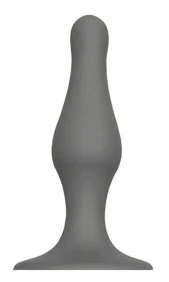 Серый удлиненный анальный стимулятор PLUG WITH SUCTION CUP - 15,6 см. - Dream Toys