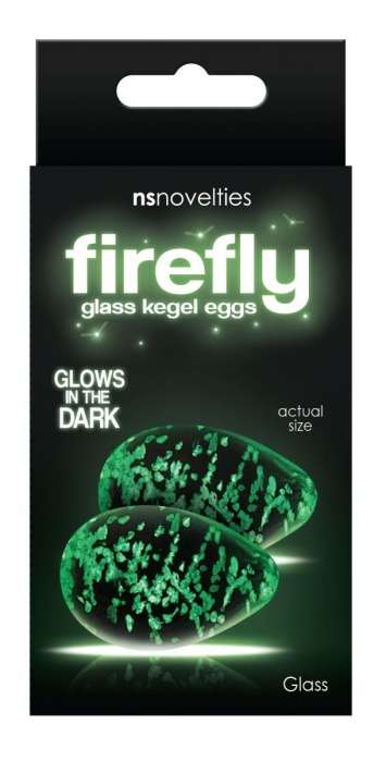 Прозрачные, светящиеся в темноте вагинальные яички Kegel Eggs - NS Novelties