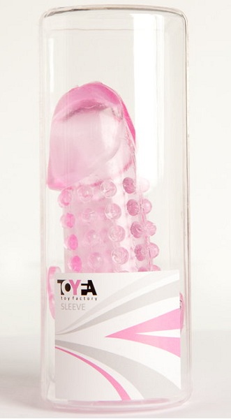 Розовая гелевая насадка с 2 отростками - 13 см. - ToyFa - в Москве купить с доставкой