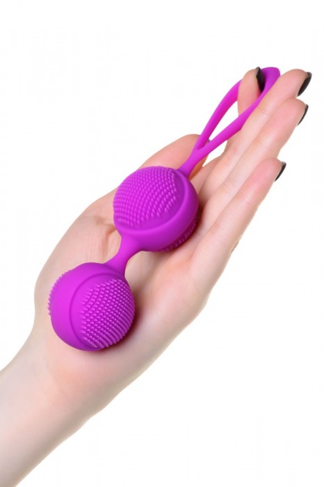 Фиолетовые вагинальные шарики с ресничками JOS NUBY - JOS