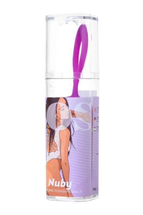 Фиолетовые вагинальные шарики с ресничками JOS NUBY - JOS