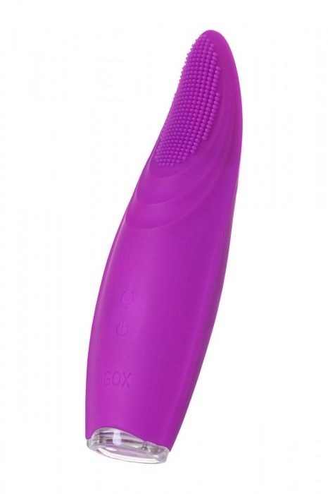 Фиолетовый клиторальный стимулятор с ресничками JOS ALICIA - 15,5 см. - JOS
