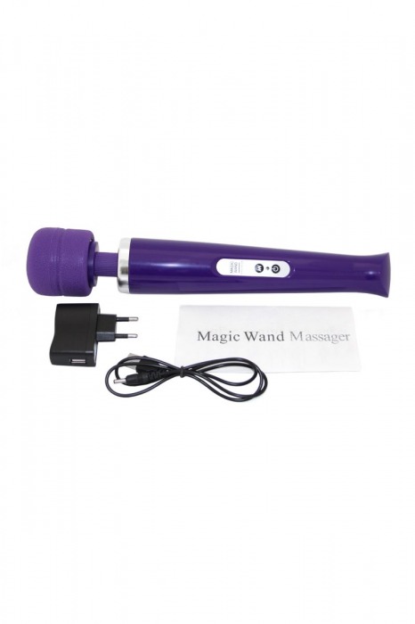 Фиолетовый беспроводной вибромассажер Magic Wand - Hitachi Magic