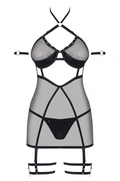 Волнующая сорочка с комплектом аксессуаров - Obsessive купить с доставкой