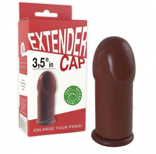 Коричневая насадка-удлинитель Extender Cap 3.5 - Sitabella - в Москве купить с доставкой