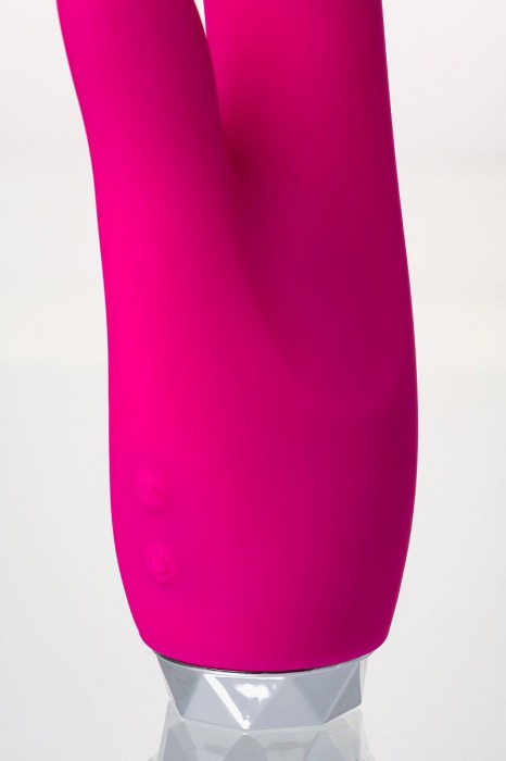 Розовый вибратор с клиторальным стимулятором L EROINA - 18 см. - ToyFa