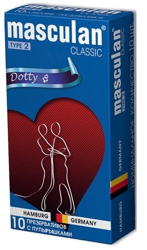 Розовые презервативы Masculan Classic Dotty с пупырышками - 10 шт. - Masculan - купить с доставкой в Москве