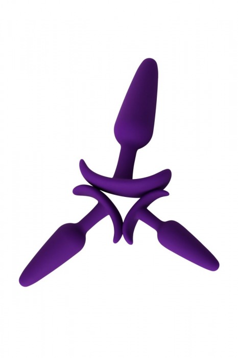 Набор из 3 фиолетовых анальных втулок A-toys - A-toys
