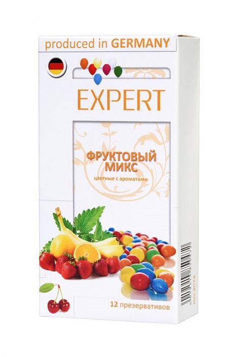 Цветные презервативы Expert  Фруктовый микс  - 12 шт. - Expert - купить с доставкой в Москве