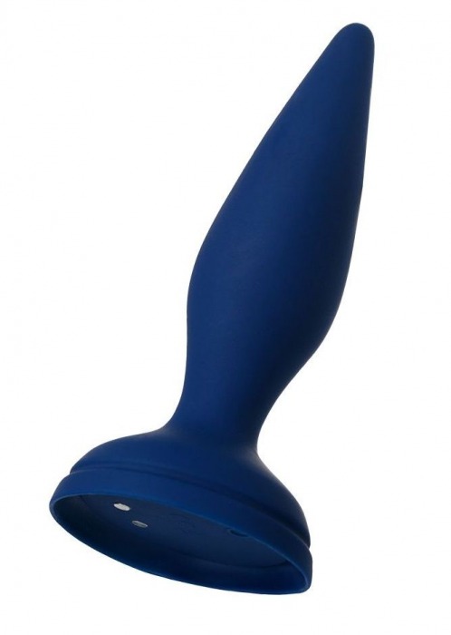Синяя анальная вибровтулка O Play Unico с пультом ДУ - 13,5 см. - ToyFa