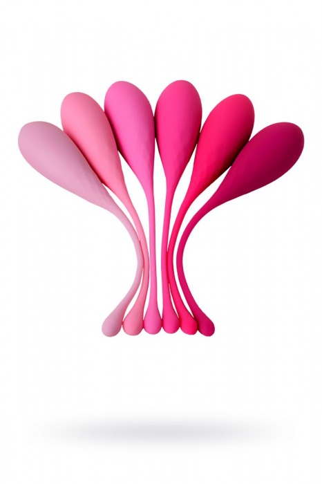 Набор из 6 розовых вагинальных шариков Eromantica K-ROSE - Eromantica