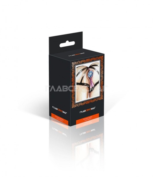 Серебристая анальная пробка с прозрачным кристаллом - 8,2 см. - Главсексмаг - купить с доставкой в Москве