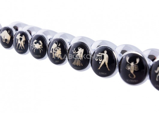 Серебристая анальная пробка со знаком зодиака - Овен - Главсексмаг - купить с доставкой в Москве