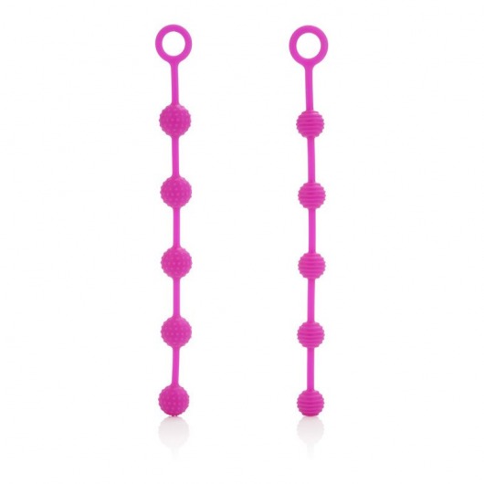 Две анальные цепочки различного рельефа Posh Silicone  O  Beads - California Exotic Novelties