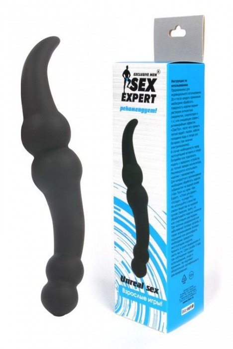 Чёрный стимулятор простаты Sex Expert - 20 см. - Bior toys - в Москве купить с доставкой