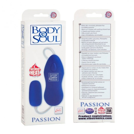 Вибромассажер-яичко BODY SOUL PASSION ( синий ) - California Exotic Novelties