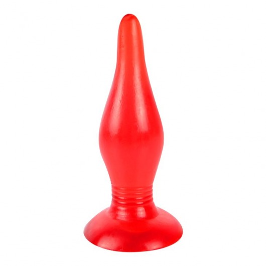 Красная анальная втулка - 15 см. - Bior toys