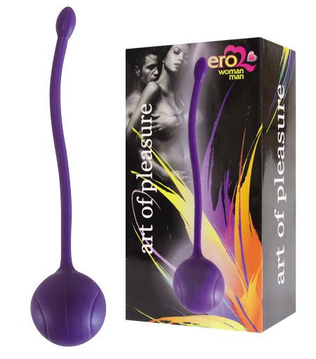 Фиолетовый металлический шарик в силиконовой оболочке - Bior toys