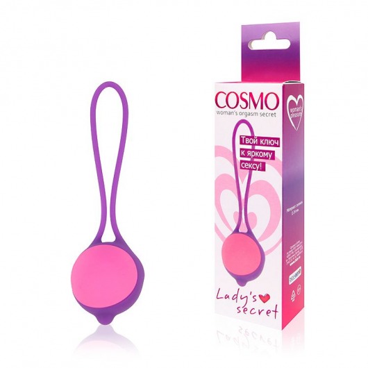 Фиолетово-розовый вагинальный шарик Cosmo - Cosmo