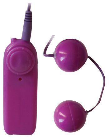 Вагинальные шарики с вибрацией фиолетового цвета - Bior toys
