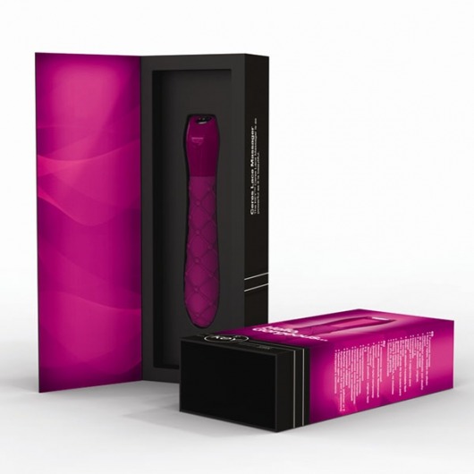Шикарный розовый вибромассажер Ceres Lace Texture - Raspberry Pink - Jopen