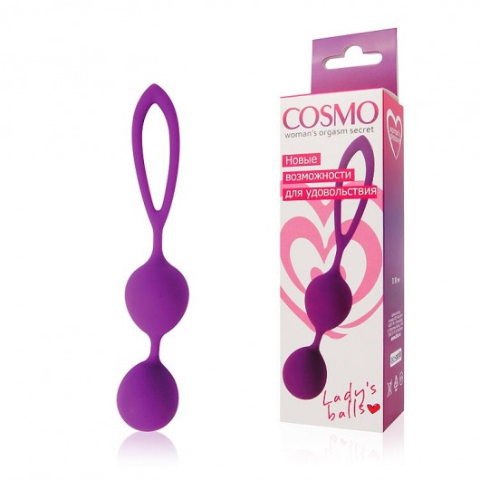 Фиолетовые двойные вагинальные шарики Cosmo - Cosmo