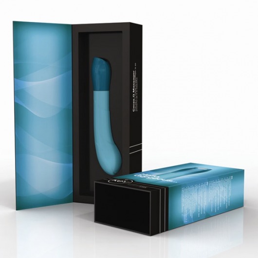 Голубой вибромассажер с изогнутой головкой Ceres G Spot - Jopen