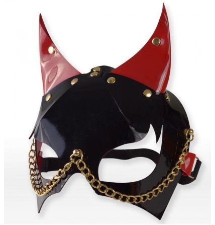 Черно-красная маска с рожками - Sitabella - купить с доставкой в Москве