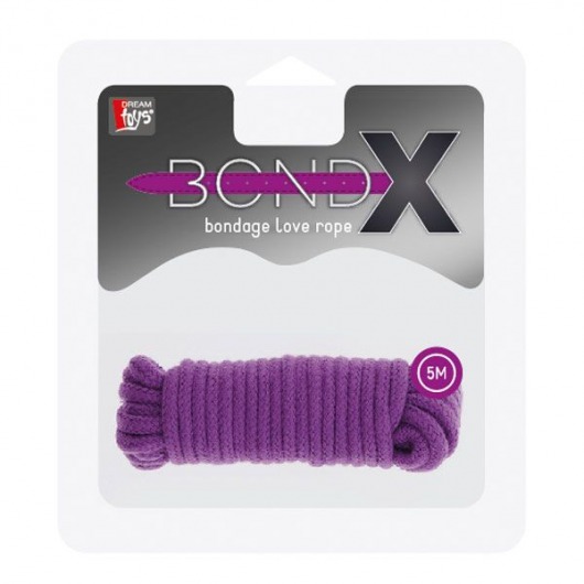 Фиолетовая веревка для связывания BONDX LOVE ROPE - 5 м. - Dream Toys - купить с доставкой в Москве